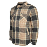 Life Line Jervis gepolsterte Flanellhemd Männer beige Größe 4xl