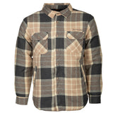 Life Line Jervis gepolsterte Flanellhemd Männer beige Größe xl