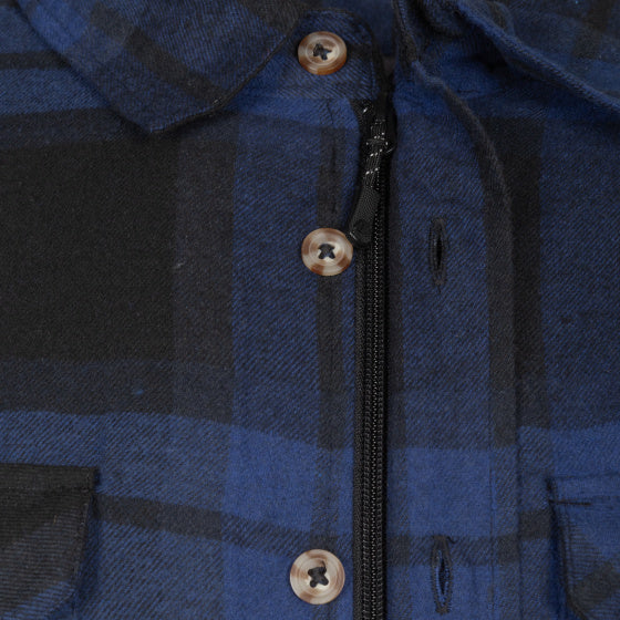 Life Line Jervis gepolsterte Flanellhemd Männer Blau Schwarze Größe 3xl
