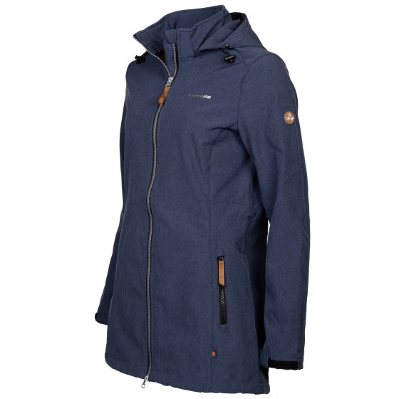 Lebenslinie Kya Softshell Parka Damen dunkelblau Größe 3xl