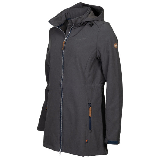 Lebenslinie Kya Softshell Parka Damen dunkelgrau Größe 4xl