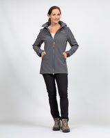 Lebenslinie Kya Softshell Parka Damen Dunkelgrau Größe XL