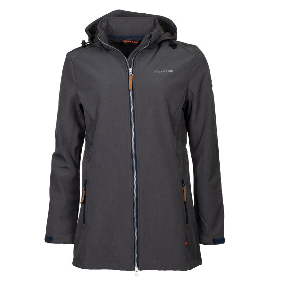 Lebenslinie Kya Softshell Parka Damen Dunkelgrau Größe XL