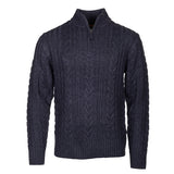 Lebenslinie Marcel Pullover Strick halb Zip Männer dunkelblau Größe 3xl