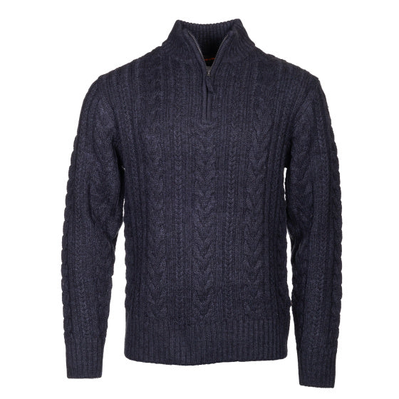 Lebenslinie Marcel Pullover Strick halbe Zip -Männer dunkelblau Größe 4xl