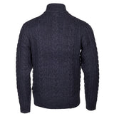 Lebenslinie Marcel Pullover Strick halb Zip Männer dunkelblau Größe 3xl