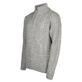 Lebenslinie Marcel Pullover Strick halbe Zip -Männer hellgrau Größe xl