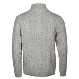 Lebenslinie Marcel Pullover stricken Halbzipmen Hellgrau Größe l