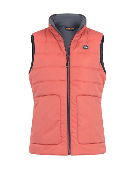 Lebenslinie Tully Fake Down BodyWarmer Ladies Rot Größe xxl