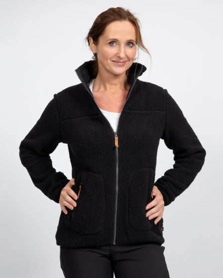 Lebenslinie Wendy Fleecevest Damen Schwarz Größe xxl