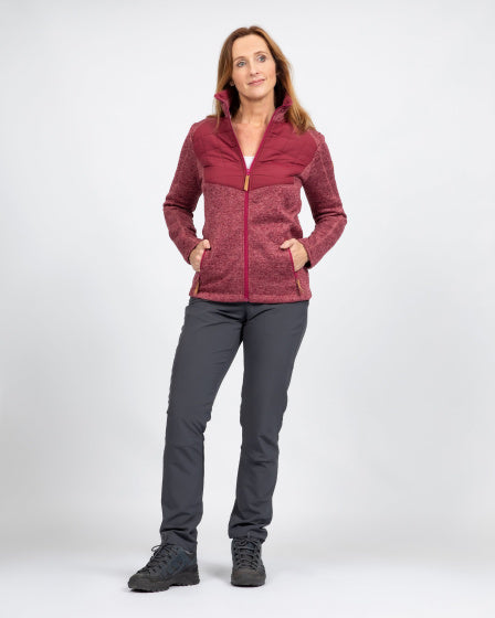 Lebenslinie Willemijn Fleecevest Damen Bordeaux Größe xxl