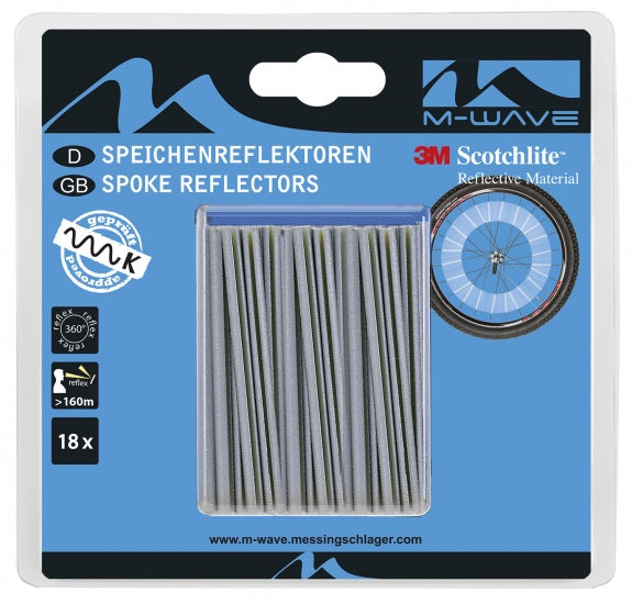 M-Wave Scotchlite Spaak Reflektoren 18 Stücke