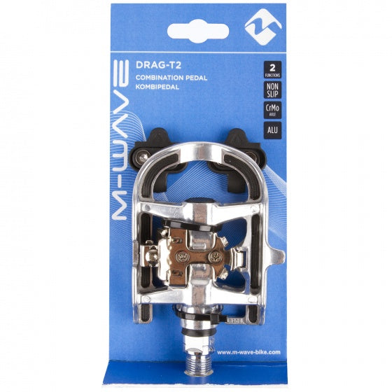 M-Wave-Kombination Pedale SPD Silber-Set