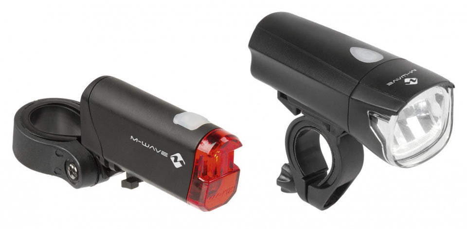 M-Wave Lighting Set Atlas K 50 LED Batterie schwarz