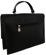 MH Bijoux-Umhängetasche Damen 28 x 21 x 5 cm Leder schwarz 2-Stück