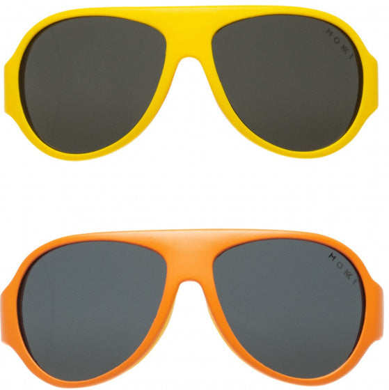 Mokki Klicken Sie auf die Sonnenbrille für Kinder 2-5 Jahre gelb 2 Stücke