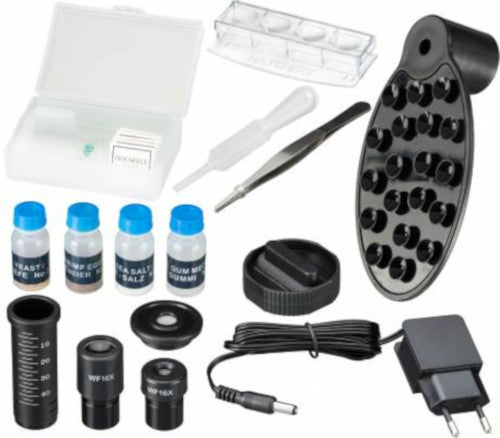 National Geographic Microskop Set 30 cm 40-1280x Stahlschwarz