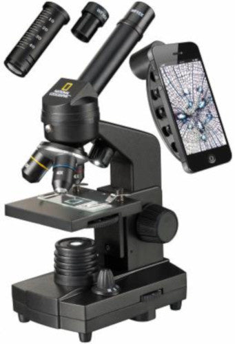 National Geographic Microskop Set 30 cm 40-1280x Stahlschwarz