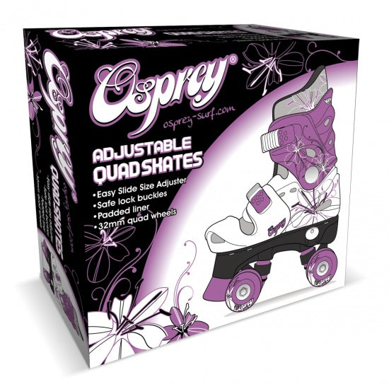 Osprey Roller Skates Verstellbare Mädchen weiße lila Größe 32-36