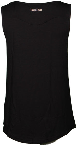 Papillon Singlet Fitness Shirt Damen Schwarz Größe L