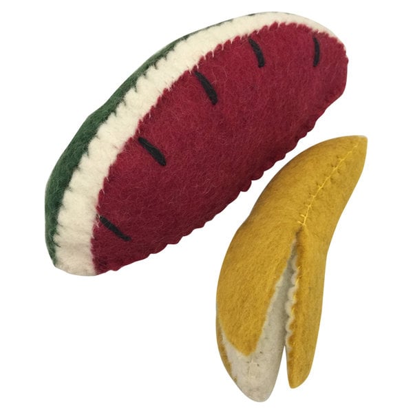 Papoose Toys Papoose Toys Fruit Banana, Watermelon Slice