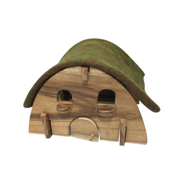 Papoose juguetes papoose juguetes gnome house + techo de fieltro