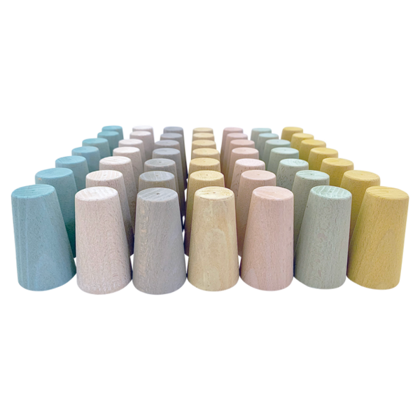 Papoose Spillsaachen Papoose Spillsaachen Mini Pastell Cones 49pc