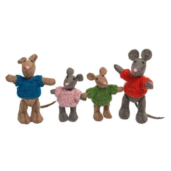 Papoose Toys Papoose Toys Mouse Family 4pc