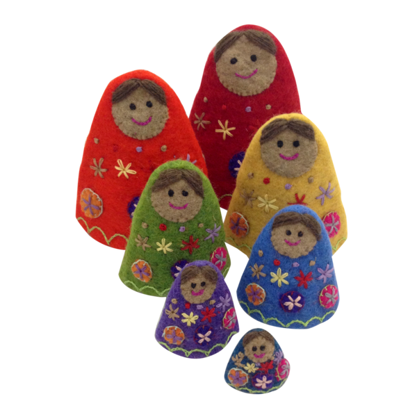 Giocattoli papoose Papaose Rainbow Babushkas 7