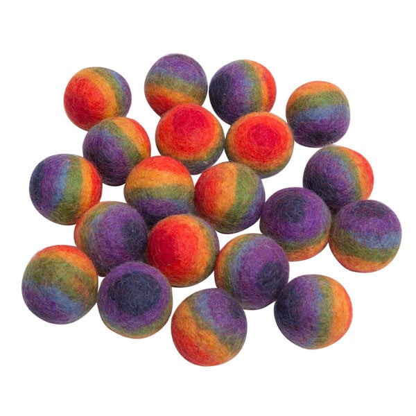 Giocattoli papoose palline arcobaleno papoose, 3,5 cm 20 pc