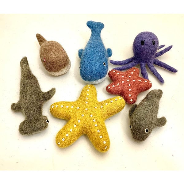 Papoose Toys Papoose Toys Sea Animal Set 7 PC