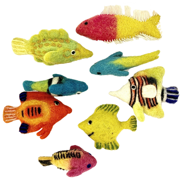 Juguetes de papoose juguetes papoose peces tropicales 8pc