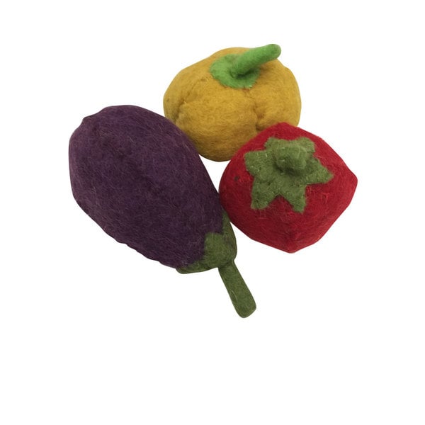 Jouets papoose jouets papoose Capsicum végétal, aubergine, tomate