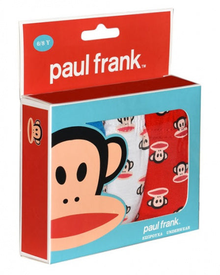 Paul Frank Unterwäsche Junior Red Blue White 3 Teile Größe 9 10 Jahre alt