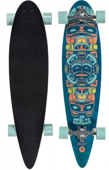 Playlife Longboard 97 x 23 cm Holz schwarzblau
