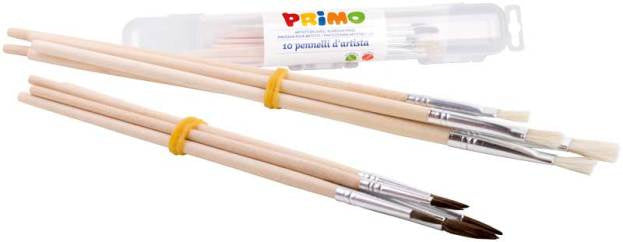 Primo Kwastens Set Junior 22 cm Holz natürlich 11-Stück