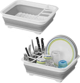 Prophlus Drain Rack Faltbar 31,5 x 36,5 x 13 cm grau weiß
