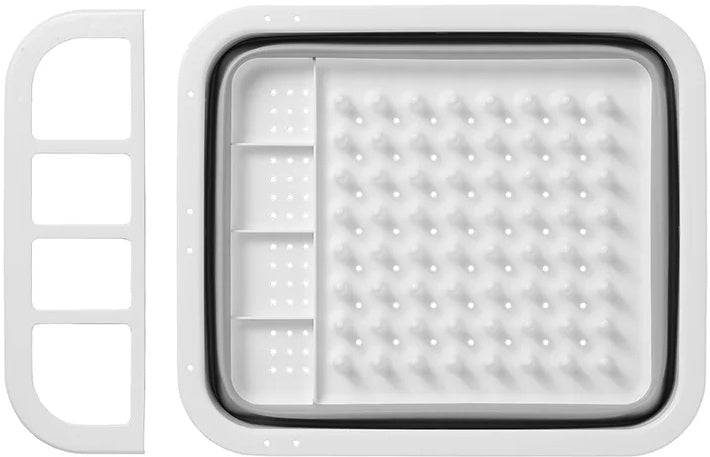 Prophlus Drain Rack Faltbar 31,5 x 36,5 x 13 cm grau weiß