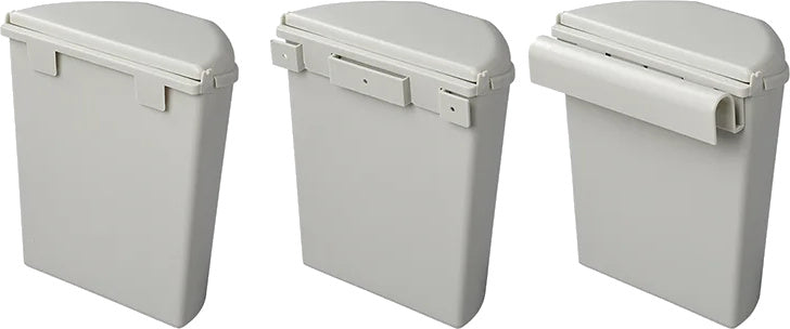Proplus Abfallbehälter mit Deckel 6 Liter 29,5 cm hellgrau