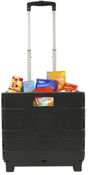 Proplus -Gepäckwagen mit Faltkiste 40 Liter 25 kg schwarz