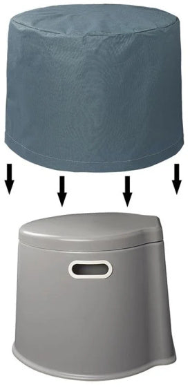Proplus -Abdeckung für tragbare Toilette dunkelgrau