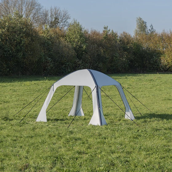 Prophlus Partytent aufblasbar 365 x 365 cm hellgrau
