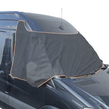 Prophlus -Fensterabdeckung 345 x 105 cm mit Magneten grau schwarz