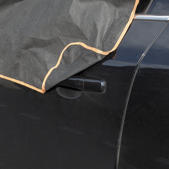 Prophlus -Fensterabdeckung 345 x 105 cm mit Magneten grau schwarz