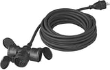 Proplus-Verlängerungskabel schuko 3-fach 10 Meter 3x1,5 mm² Schwarz
