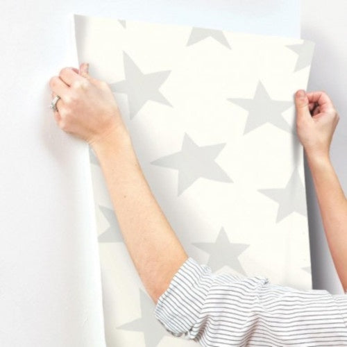 Mitbewohner selbstadhäsive Tapete Twinkle Sterne 52 x 500 cm Weiß Gold
