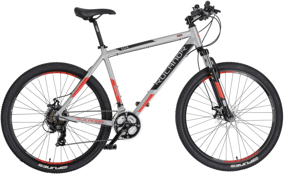 Rucanor Lux 27,5 Zoll 46 cm Männer 21V mechanische Scheibenbremse Silber Rot