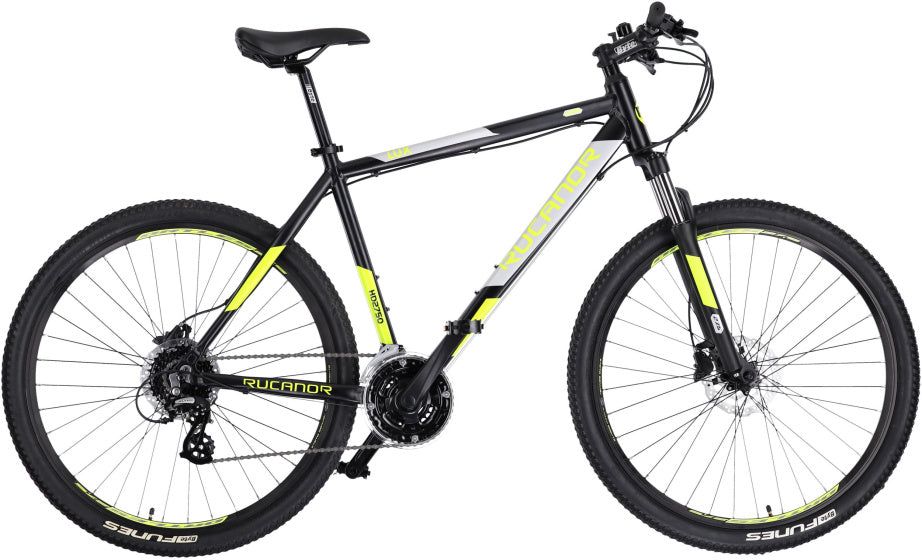 Rucanor Lux 27,5 Zoll 46 cm Männer 24 V Hydraulikscheibenbremse Schwarzgelb
