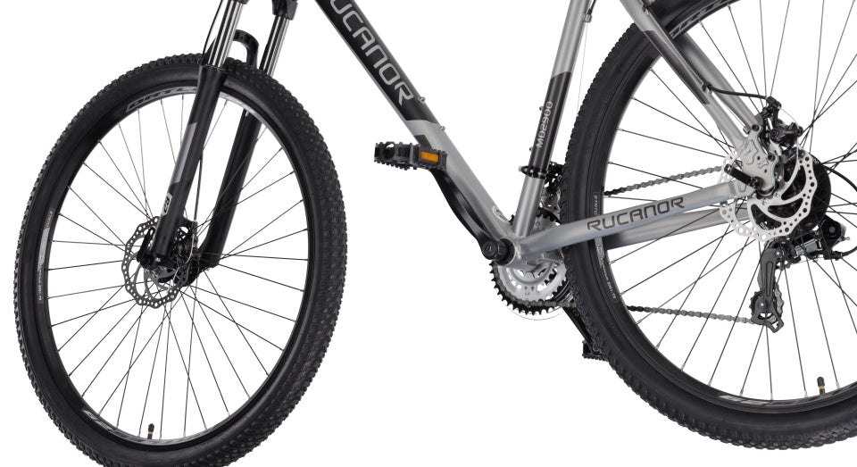 Rucanor Lux 29 Zoll 53 cm Männer 21V mechanische Scheibenbremse Silber Schwarz
