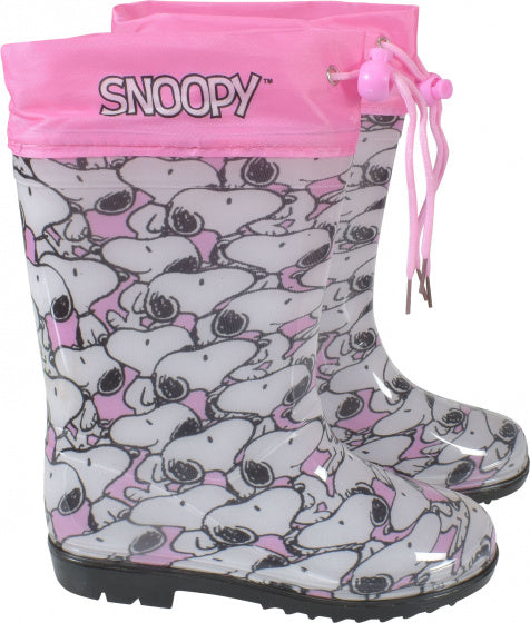 Erdnüsse Regenstiefel Snoopy Girls Pvc Pink Weiß Größe 26-27